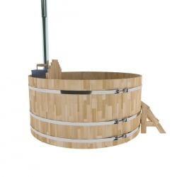 Купель BentWood Фурако из кедра D 2.1 (H 1.0 Сращенная) с внутренней печкой