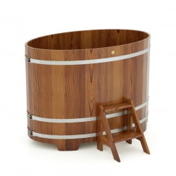 Купель Овальная Bentwood из морёной лиственницы Премиум 1,02 х 1,68 х 1,2 м