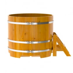 Купель Круглая Bentwood из натуральной лиственницы Рустик 1,17 х 1,17 х 1,0 м