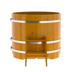 Купель Круглая Bentwood из натуральной лиственницы Рустик 1,17 х 1,17 х 1,0 м