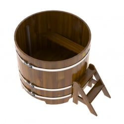 Купель Круглая Bentwood из морёной лиственницы Рустик 1,17 х 1,17 х 1,0 м