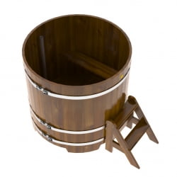 Купель Круглая Bentwood из морёной лиственницы Рустик 1,17 х 1,17 х 1,1 м