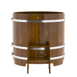 Купель Круглая Bentwood из морёной лиственницы Рустик 1,17 х 1,17 х 1,1 м