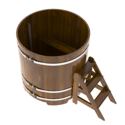 Купель Круглая Bentwood из морёной лиственницы Рустик 1,17 х 1,17 х 1,2 м