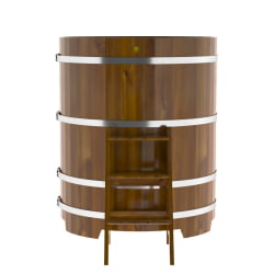 Купель Круглая Bentwood из морёной лиственницы Рустик 1,17 х 1,17 х 1,4 м