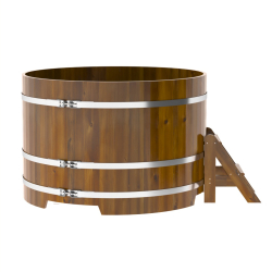 Купель Круглая Bentwood из морёной лиственницы Рустик 1,50 х 1,50 х 1,0 м