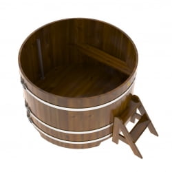 Купель Круглая Bentwood из морёной лиственницы Рустик 1,50 х 1,50 х 1,0 м
