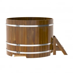 Купель Круглая Bentwood из морёной лиственницы Рустик 1,50 х 1,50 х 1,1 м