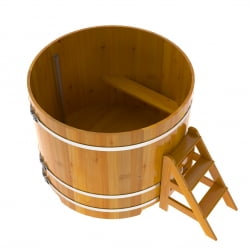 Купель Круглая Bentwood из натуральной лиственницы Рустик 1,50 х 1,50 х 1,2 м