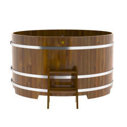 Купель Круглая Bentwood из морёной лиственницы Рустик 1,80 х 1,80 х 1,0 м