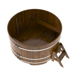 Купель Круглая Bentwood из морёной лиственницы Рустик 1,80 х 1,80 х 1,0 м