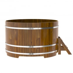 Купель Круглая Bentwood из морёной лиственницы Рустик 1,80 х 1,80 х 1,1 м