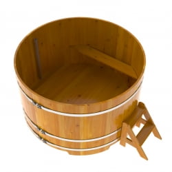Купель Круглая Bentwood из натуральной лиственницы Рустик 1,80 х 1,80 х 1,1 м