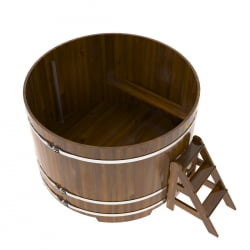 Купель Круглая Bentwood из морёной лиственницы Рустик 1,80 х 1,80 х 1,2 м