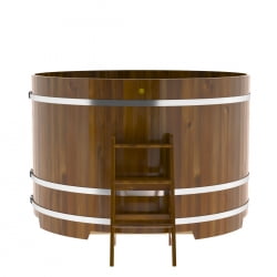 Купель Круглая Bentwood из морёной лиственницы Рустик 1,80 х 1,80 х 1,2 м