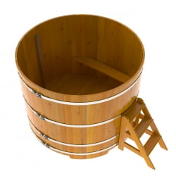 Купель Круглая Bentwood из натуральной лиственницы Рустик 2,0 х 2,0 х 1,4 м