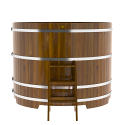 Купель Круглая Bentwood из морёной лиственницы Рустик 2,0 х 2,0 х 1,4 м