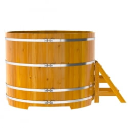 Купель Круглая Bentwood из натуральной лиственницы Рустик 2,0 х 2,0 х 1,4 м