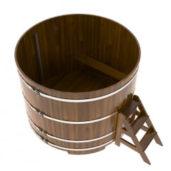 Купель Круглая Bentwood из морёной лиственницы Рустик 2,0 х 2,0 х 1,4 м