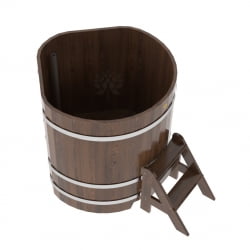 Купель угловая Bentwood из мореного дуба 1,03х1,03 Высота 1,1 м