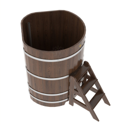 Купель угловая Bentwood из мореного дуба 1,03х1,03 Высота 1,4 м