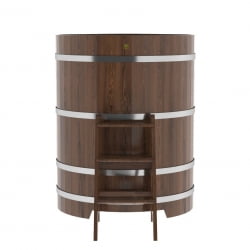 Купель угловая Bentwood из мореного дуба 1,03х1,03 Высота 1,4 м