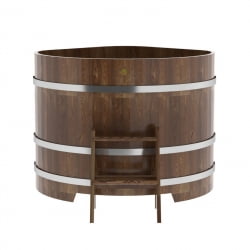 Купель угловая Bentwood из сращенных ламелей мореной лиственницы 1,19х1,19 Высота 1,0 м
