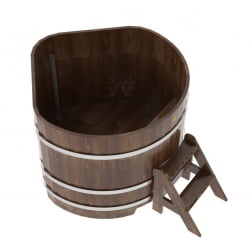 Купель угловая Bentwood из сращенных ламелей мореной лиственницы 1,19х1,19 Высота 1,0 м