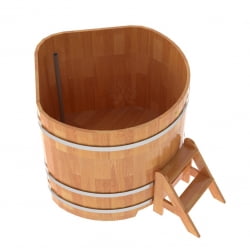 Купель угловая Bentwood из сращенных ламелей натуральной лиственницы 1,19х1,19 Высота 1,1 м
