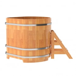Купель угловая Bentwood из сращенных ламелей натуральной лиственницы 1,19х1,19 Высота 1,2 м