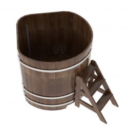 Купель угловая Bentwood из сращенных ламелей мореной лиственницы 1,19х1,19 Высота 1,2 м
