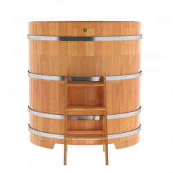 Купель угловая Bentwood из сращенных ламелей натуральной лиственницы 1,19х1,19 Высота 1,4 м