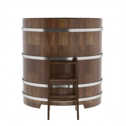 Купель угловая Bentwood из сращенных ламелей мореной лиственницы 1,19х1,19 Высота 1,4 м