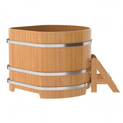 Купель угловая Bentwood из натуральной лиственницы Премиум 1,19х1,19 Высота 1,0 м
