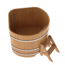 Купель угловая Bentwood из натуральной лиственницы Премиум 1,19х1,19 Высота 1,0 м