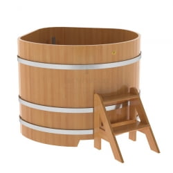 Купель угловая Bentwood из натуральной лиственницы Премиум 1,19х1,19 Высота 1,0 м