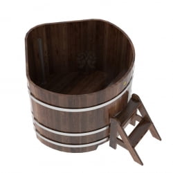 Купель угловая Bentwood из мореной лиственницы Премиум 1,19х1,19 Высота 1,0 м
