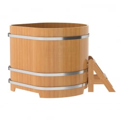 Купель угловая Bentwood из натуральной лиственницы Премиум 1,19х1,19 Высота 1,1 м