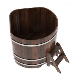 Купель угловая Bentwood из мореной лиственницы Премиум 1,19х1,19 Высота 1,1 м