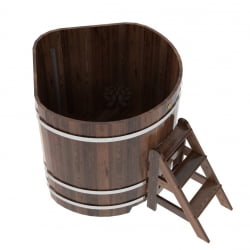 Купель угловая Bentwood из мореной лиственницы Премиум 1,19х1,19 Высота 1,2 м