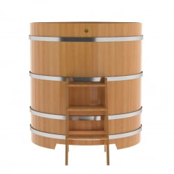 Купель угловая Bentwood из натуральной лиственницы Премиум 1,19х1,19 Высота 1,4 м