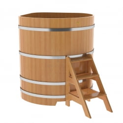 Купель угловая Bentwood из натуральной лиственницы Премиум 1,19х1,19 Высота 1,4 м