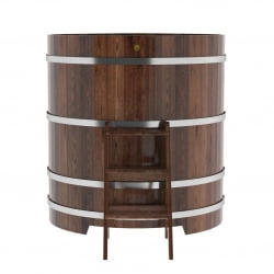 Купель угловая Bentwood из мореной лиственницы Премиум 1,19х1,19 Высота 1,4 м