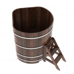 Купель угловая Bentwood из мореной лиственницы Премиум 1,19х1,19 Высота 1,4 м