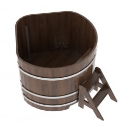 Купель угловая Bentwood из мореного дуба 1,19х1,19 Высота 1,0 м
