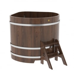 Купель угловая Bentwood из мореного дуба 1,19х1,19 Высота 1,1 м