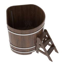 Купель угловая Bentwood из мореного дуба 1,19х1,19 Высота 1,1 м