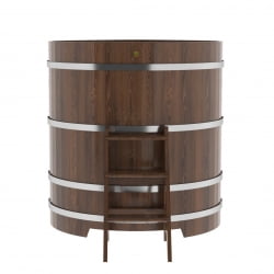 Купель угловая Bentwood из мореного дуба 1,19х1,19 Высота 1,4 м