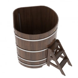 Купель угловая Bentwood из мореного дуба 1,19х1,19 Высота 1,4 м