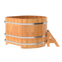 Купель угловая Bentwood из сращенных ламелей натуральной лиственницы 1,37х1,37 Высота 1,0 м